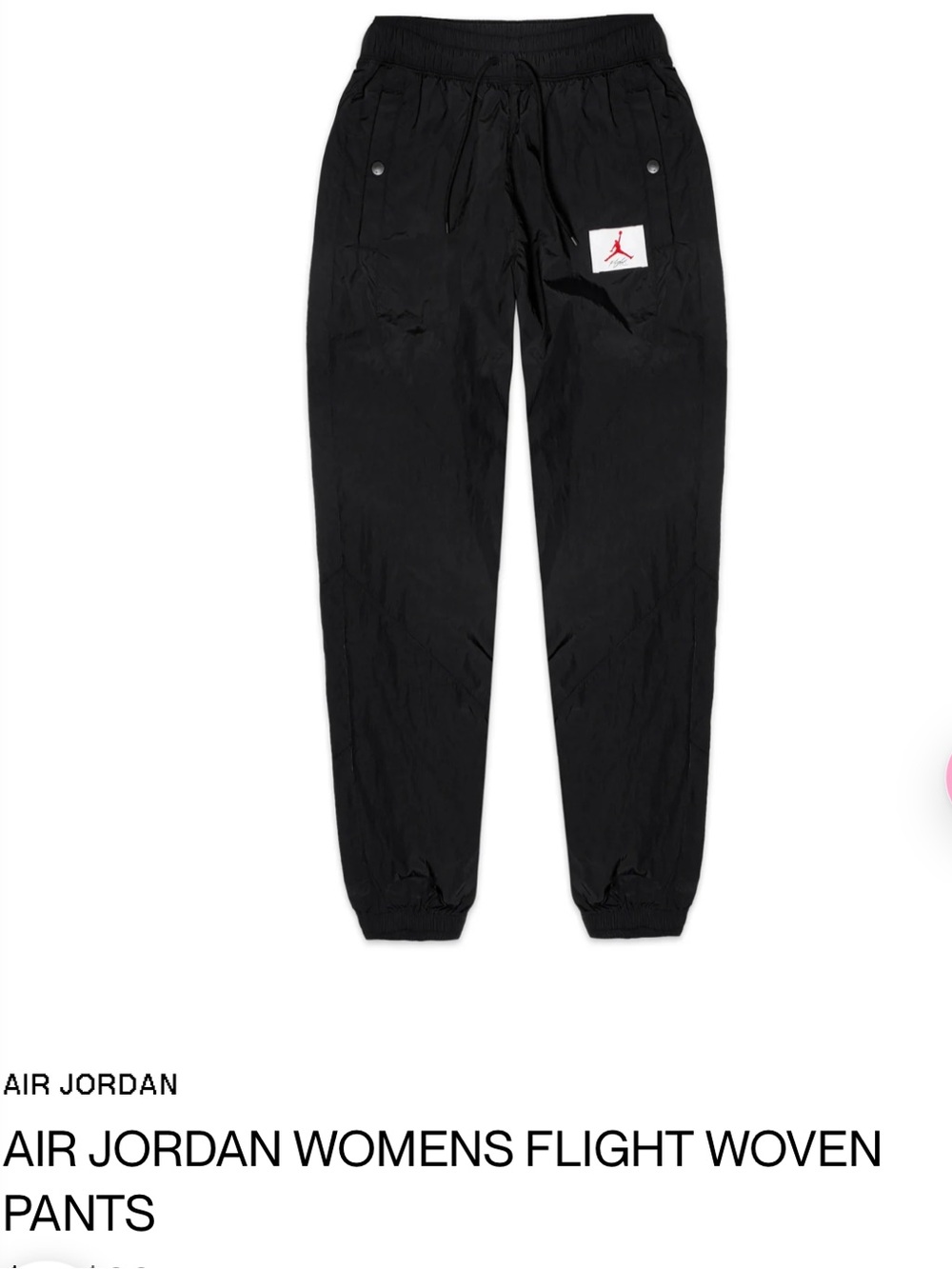 Jordan Black Joggers with Red Jumpman Patch